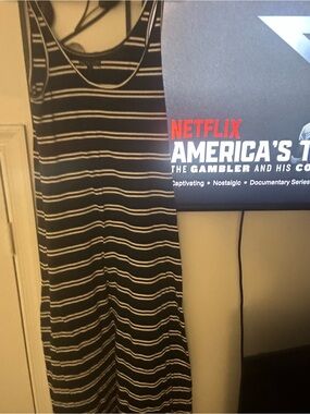 Vans Black and White Striped Maxi Dress